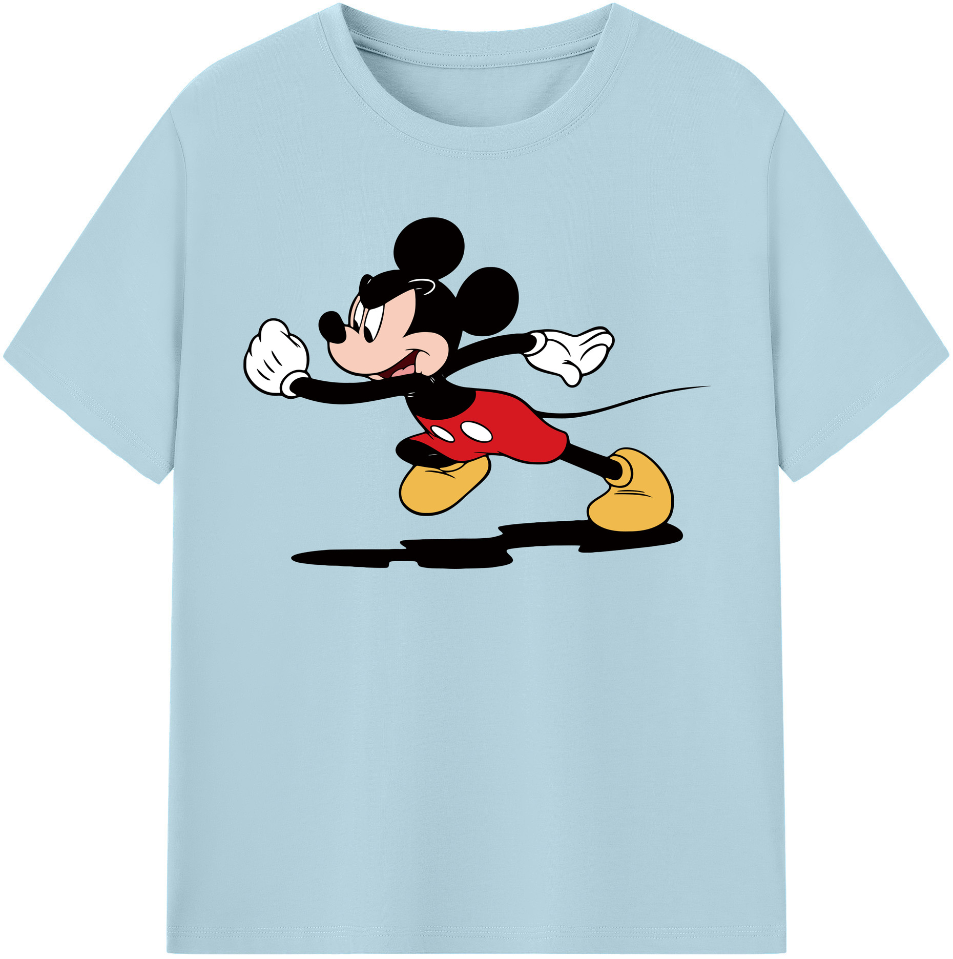 （画像用） ミッキーマウス Mickey Mouse 綿100％半袖Tシャツ（フロントプリント）